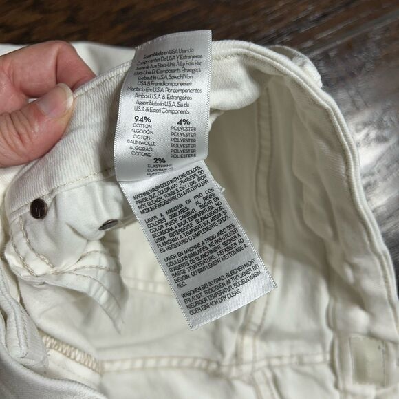 Mother Skinny Jeans Womens 28 The Looker Ankle Step Fray Cream Puffs Raw Hem - Picture 7 of 15